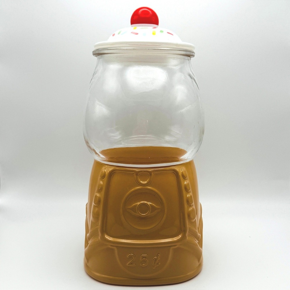 Target Gumball Machine Cookie Jar Candy Canister 25¢ Glass Nostalgic Retro